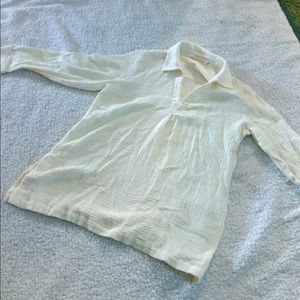 Soft Surroundings Cream Colored Blouse